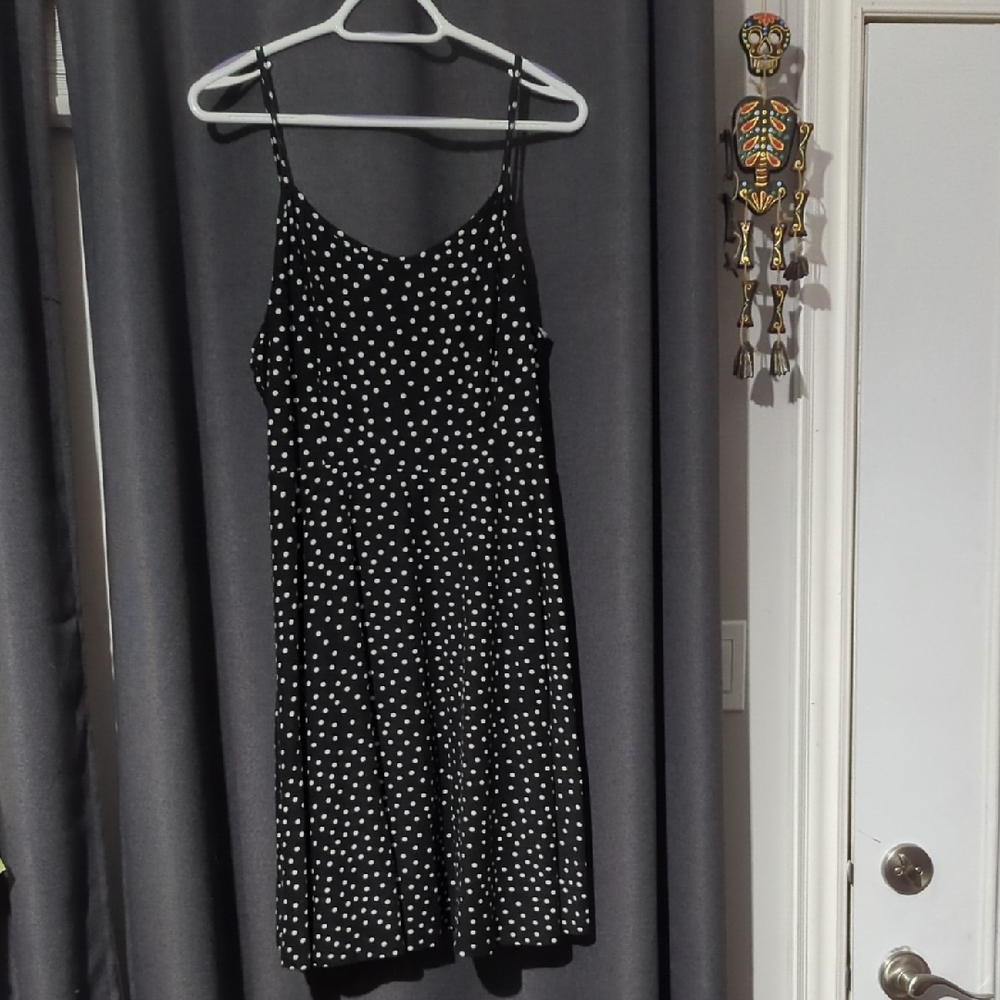 Black and White Polka Dot Mini Dress